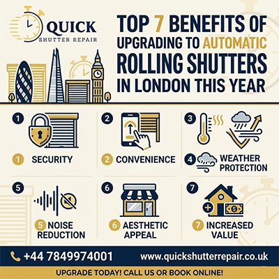 Top 7 Benefits of Upgrading to Automatic Rolling Shutters in London This Year