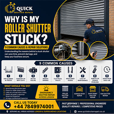 Why Is My Roller Shutter Stuck? 9 Common Causes and Repair Solutions